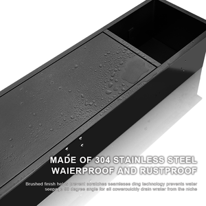 <span class=keywords><strong>Niche</strong></span> murale de douche pour salle de bain, fabrication OEM ODM, SUS304, facile à installer, rangement pour brosse de toilette, niches murales intégrées - Product Image 2