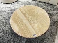 Table basse ronde en marbre White Hole Stone Xiaoshe, style italien de luxe haut de gamme, pour salon et usage domestique