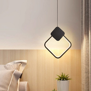 Lámpara Colgante LED Minimalista de Estilo Nórdico, Moderna, Dorada, para Comedor, Bar, Cafetería, Pared de Fondo, Dormitorio, Iluminación de 12W - Product Image 6