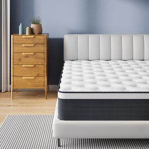 Matelas hybride Queen Size à ressorts ensachés et mousse à mémoire de forme en <span class=keywords><strong>latex</strong></span>, enroulable, pour usage domestique, vente en gros OEM - Meilleures ventes - Product Image 1