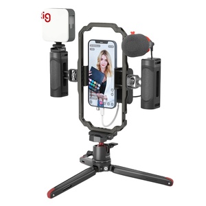 SmallRig-trípode Universal para teléfono Vlog, kit de vídeo para <span class=keywords><strong>IPhone</strong></span> 13, <span class=keywords><strong>12</strong></span>, carcasa, jaula con 2 mandos, micrófono de Control remoto, luz LED - Product Image 1