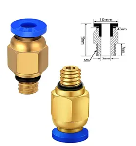 PC Pneumatic Connector Metric Thread PC4/6/8/12 M6/M8/M10/M12/M14/M16 Air Pipe Connector Quick Coupling Fitting
