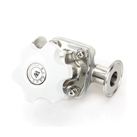 Vanne à diaphragme manuelle en acier inoxydable de qualité sanitaire Wensen 316l avec volant et raccord rapide