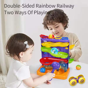 Jeu de piste ITTL <span class=keywords><strong>Mini</strong></span> voiture à double face avec boule roulante Pingouin Marteau 3 en 1 Ensemble de jouets de montagnes russes pour enfants - Product Image 6