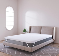 Surmatelas en mousse à mémoire de forme premium infusée de gel, convertible, rafraîchissant et ventilé, pour la maison et l'école