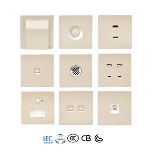 High quality 3 way 2 gang uk wall switches home hotel switch and socket