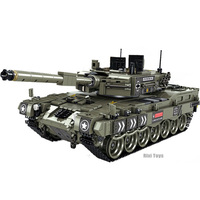 Panlos 632003 MOC City Leopard 2A-4 Main Station Tank Model Weapon Toys Boys Birthday Gift 2311pcs Building Blocks Sets