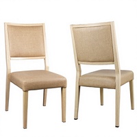 Chaise de banquet carrée en cuir PU blanc de luxe de Dubaï avec un design moderne pour les mariages, les dîners, les restaurants et les événements