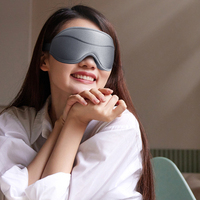 Masque de sommeil lesté 3D profilé avec ailette nasale intégrée, occultant la lumière, en mousse à mémoire de forme, design portable, style moderne, cadeau d'entreprise