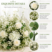 Nouvelle Arrivée Personnalisée : Arche Florale Moderne, Composition Florale Artificielle Suspendue, Chemin de Table de Mariage, Fleurs de Gypsophile