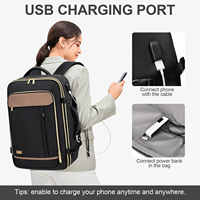 Sac à dos de voyage décontracté minimaliste de grande capacité personnalisable/OEM, sac à dos multifonctionnel pour ordinateur portable imperméable pour les trajets quotidiens