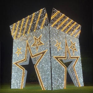 Motif lumineux <span class=keywords><strong>de</strong></span> <span class=keywords><strong>Noël</strong></span> en LED 3D pour l'extérieur, éclairage <span class=keywords><strong>de</strong></span> chemin pour les fêtes d'hiver, décoration <span class=keywords><strong>de</strong></span> passage piétonnier - Product Image 4