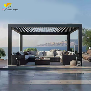 Taille personnalisée 3x3 3x4 4x4 6x4m Vente en gros en usine <span class=keywords><strong>Pergola</strong></span> à persiennes moderne en aluminium pour jardin bioclimatique extérieur - Product Image 4