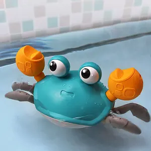 UCANTEK 2024 बच्चों के ग्रीष्मकालीन जल पशु खिलौने स्नान के लिए उभयचर विंडअप केकड़ा खिलौने बेबी शावर गेम के लिए