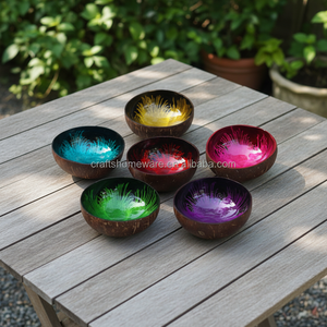 Trop belle Natural Coconut Shell Bowl Flower lacca design <span class=keywords><strong>ciotola</strong></span> di cocco lacca <span class=keywords><strong>ciotola</strong></span> di cocco versare la decorazione - Product Image 2