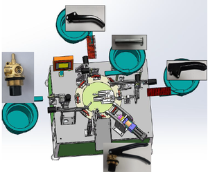 สายการประกอบถังดับเพลิงพร้อมสถานีขันสกรูและระบบใส่เข็มนิรภัย - Product Image 1