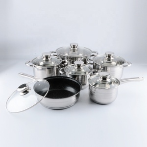 High Quality Home Kitchen <strong>Cookerware</strong> 12 PCS Stainless Steel Pots and Pans <strong>Induction</strong> Cookware Sets - Product Image 6