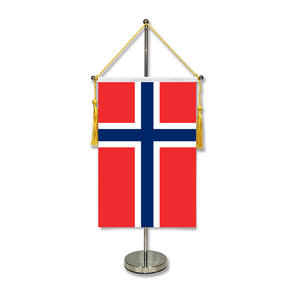 เสาธงตั้งโต๊ะสำนักงานพร้อมธงโพลีเอสเตอร์ ที่วางธงตั้งโต๊ะ - Product Image 1