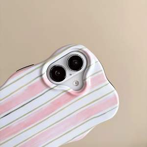 Funda retro a rayas con diseño de ondas para iPhone 16 Pro Max, compatible con fundas para iPhone 17, 15/14, funda dos en uno - Product Image 6