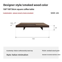 Table basse carrée en bois massif minimaliste, style moderne, salon, style médiéval vintage, modèle SG020, meubles pour la maison