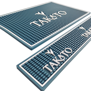 Custom Logo <b>Silicone</b> PVC Bar Mat Rubber Pub Runner Spill <b>Pad</b> Beer Rail Mat Drip Tray Non Slip Service Mat Table Mat Coaster - Product Image 4