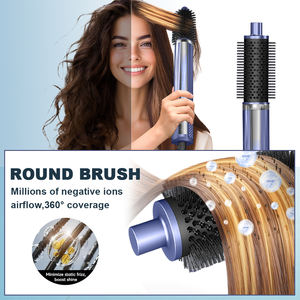 Vente en gros 5 en 1 Ensemble de sèche-cheveux styliste et <span class=keywords><strong>brosse</strong></span> à air chaud personnalisable volumateur à ions négatifs - Product Image 4