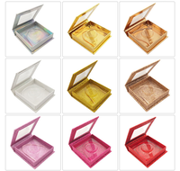 Boîtes à cils pliées de luxe avec logo personnalisé Emballage en papier gaufré et revêtement UV pour faux cils à usage cosmétique et gâteaux