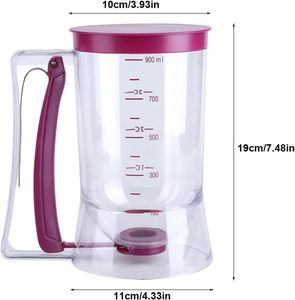 Utensilios de Repostería, Dispensador Manual de Masa para Muffins, Cupcakes, Waffles, Crepas y Panqueques, de Plástico, Comercial - Product Image 3