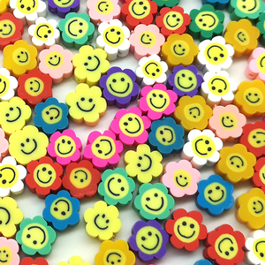 100pcs Fruit Flower Polymer Clay Beads Clay Beads Charms 3d figure beads for Jewelry Necklace Earring Making