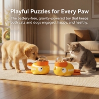 Jouet pour chat : Distributeur automatique intelligent de nourriture pour chat, en forme de petit canard jaune, avec fonction de lancement, pour aliments lyophilisés, entièrement lavable et détachable