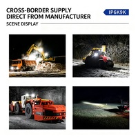 Projecteur de travail LED 58W pour chariot élévateur, 4500lm, Osram, pour construction, tracteur, exploitation minière, 12V 24V, IP68 IP6K9K, 10-60V DC, faisceau large et spot