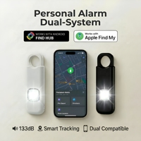 Alarme personnelle portable rechargeable pour la défense personnelle, la sécurité et les situations d'urgence, compatible avec iOS et Android