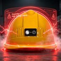Casque de chantier intelligent avec balise lumineuse clignotante, protection anti-choc IP66, localisation GPS et connectivité IoT