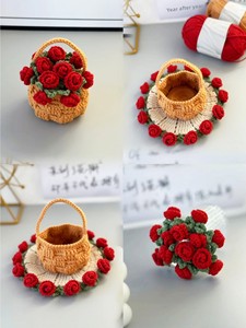 Guide du débutant pour le <span class=keywords><strong>crochet</strong></span> : Bouquet de roses simple, <span class=keywords><strong>couverture</strong></span>, dessous de verre, fil à tricoter DIY - Un cadeau artisanal significatif - Product Image 6