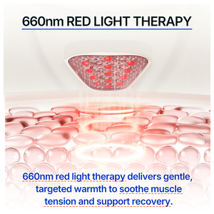 Silla de terapia de luz roja inteligente con temporizador, calefacción para aliviar la fatiga, masaje vibratorio para corrección de postura - Product Image 4