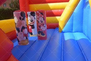 Château gonflable commercial en PVC <span class=keywords><strong>Mickey</strong></span> Mouse Bounce Club House Playland avec accessoire de souffleur à glissière pour un apprentissage amusant - Product Image 4