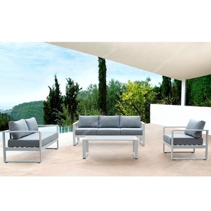Divano moderno con divano e divano <span class=keywords><strong>da</strong></span> esterno con rivestimento a polvere bianca e divano <span class=keywords><strong>da</strong></span> <span class=keywords><strong>giardino</strong></span> in alluminio a forma di L - Product Image 5