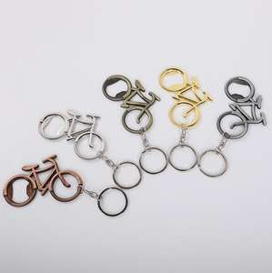 תיק פותחן אופניים בקבוק בירה מתכת עתיק מותאם אישית עם מפתח צבע אופניים בקבוק פותחן שרשרת מפתח - Product Image 1