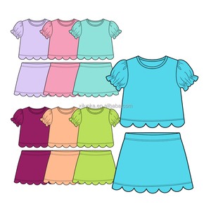 Conjunto de Ropa Deportiva <span class=keywords><strong>para</strong></span> <span class=keywords><strong>Niñas</strong></span>, Falda y Camiseta de Manga Corta, Traje de Yoga de Verano <span class=keywords><strong>para</strong></span> <span class=keywords><strong>Niñas</strong></span>, Ropa Deportiva de Dos Piezas - Product Image 3