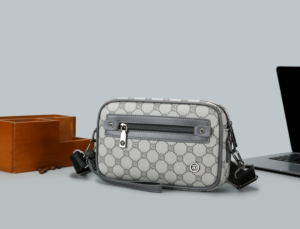 Bolso de cintura multiusos negro de moda al por mayor con logo personalizado, bolso de cinturón de cuero PU, bolso cruzado de poliéster para el pecho - Product Image 5