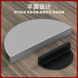 Semi-Circular Aluminum Alloy Handle For Cabinet Drawer Wardrobe Door Minimalist Design Durable Furniture Hardware - Product Image 5