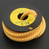 Tube de marquage de câbles jaune EC 0,2-10 mm de diamètre, lettres et chiffres, modèle ZB pour machine de marquage de câbles