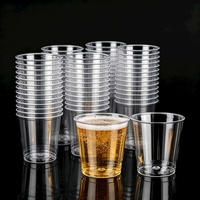 Vente en gros de gobelets jetables en plastique PS transparent de 7 oz pour boissons froides, bière, vin rouge, champagne
