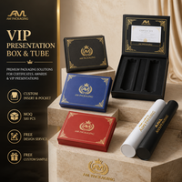 Boîte cadeau en papier de luxe personnalisée, emballage en carton rigide, coffret de présentation pour certificat, récompense, ensemble VIP