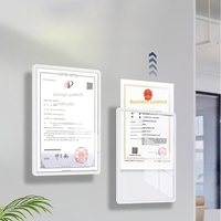 Cadre photo flottant en acrylique blanc pour présentoir mural suspendu pour licence commerciale et vitrine de profil d'enseignant