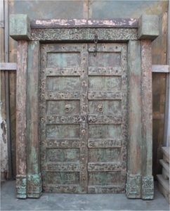 Puertas indias antiguas vintage, puertas antiguas, muebles de reproducción, puertas antiguas, madera recuperada, hecho a mano, forma y tamaño personalizados - Product Image 2