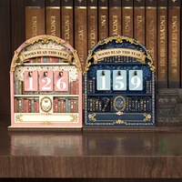 Plaque de comptage de livres en bois personnalisée pour lecteurs, décoration de bureau, cadeau de festival pour les bibliophiles