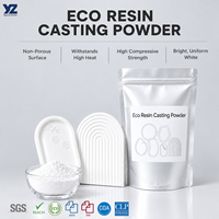 Poudre de gypse blanche neige à surface lisse 2400 mesh pour moulage de résine, idéale pour les plateaux de rangement et la décoration d'ambiance à domicile