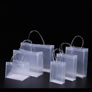 Pieghevole Più Forte Trasparente Logo Personalizzato Pacchetto di Plastica Con Manico IN PVC <span class=keywords><strong>Nido</strong></span> Chiaro Shopping Bag - Product Image 2