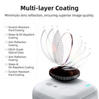 AMagisn Ensemble de filtres à lentille en verre optique CPL UV Filtre étanche résistant aux rayures pour Insta360 GOUltra Accessoires pour appareils photo de sport